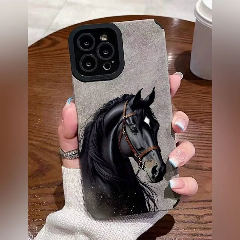 COPY - iPhone 16 Case – Black Horse Design Protective & Stylish